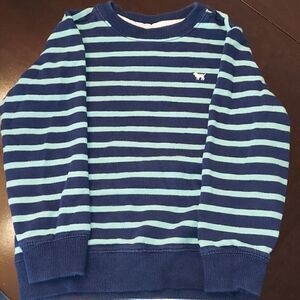 Carter's Blue & Mint Green Striped Sweatshirt 4T